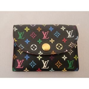 Louis Vuitton Envelope Card Case Multicolore Noir Takashi Murakami CA2111